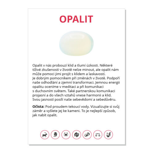 Opalit (syntetický kámen) - kartička