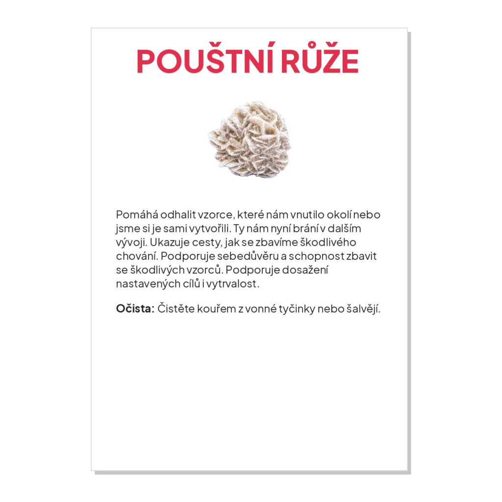 Pouštní růže - kartička
