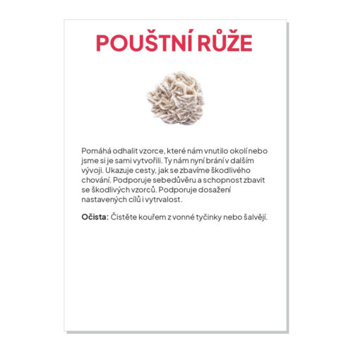 Pouštní růže - kartička