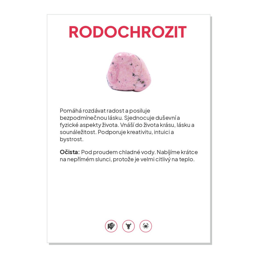 Rodochrozit - kartička