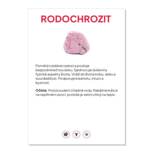 Rodochrozit - kartička