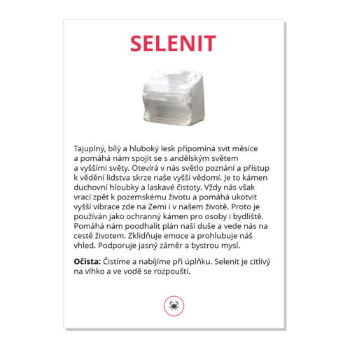 Selenit - kartička