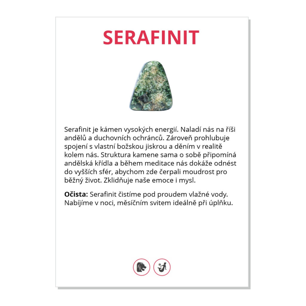 Serafinit - kartička