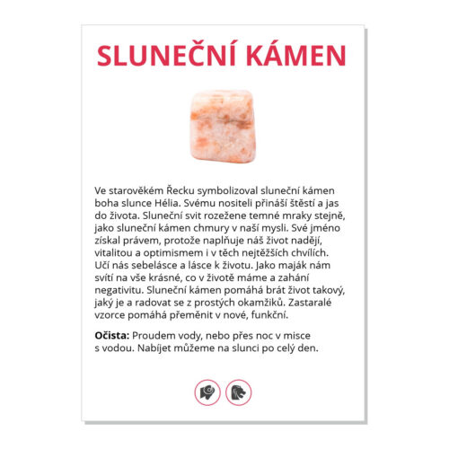 Sluneční kámen - kartička