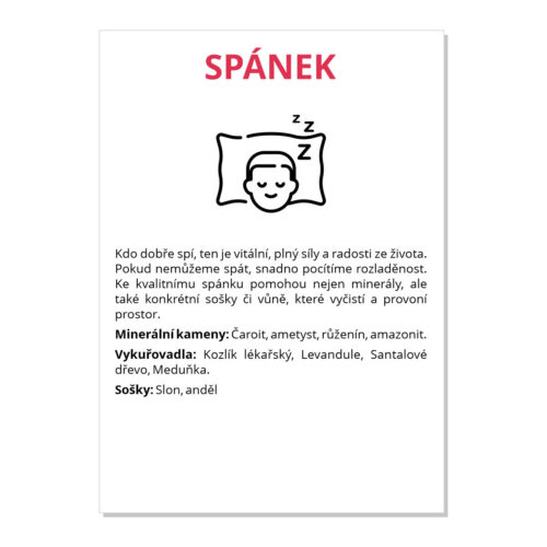 Spánek - kartička