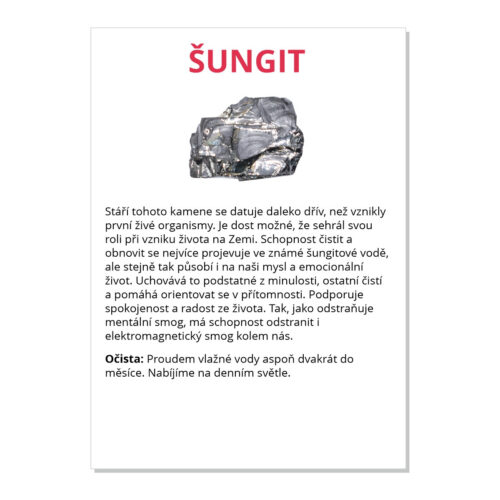 Šungit - kartička