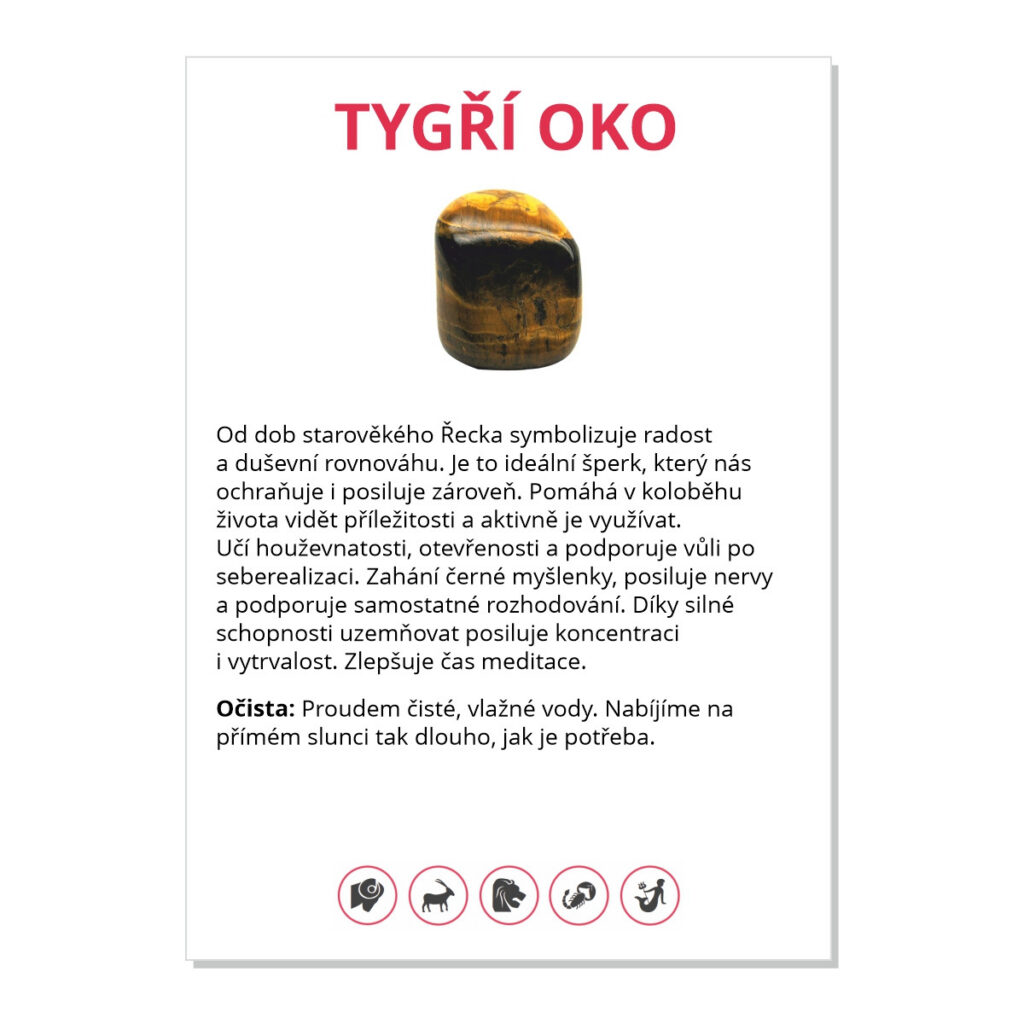 Tygří oko - kartička