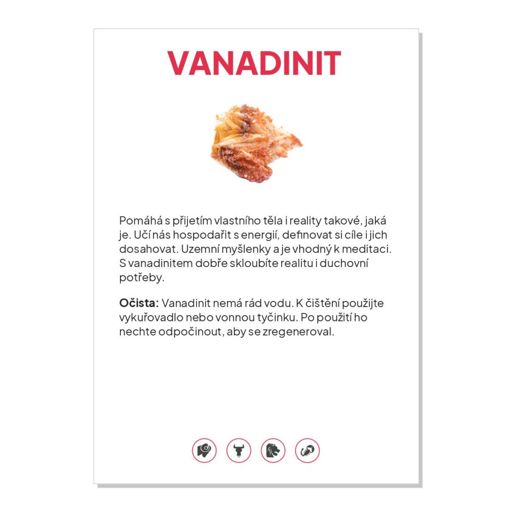 Vanadinit - kartička