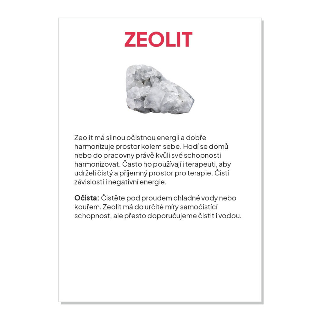 Zeolit - kartička
