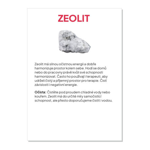 Zeolit - kartička